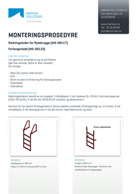 Monteringsprosedyre Redningsleider MS 00117