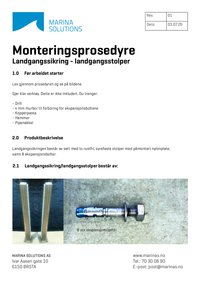 Monteringsprosedyre Landgangssikring